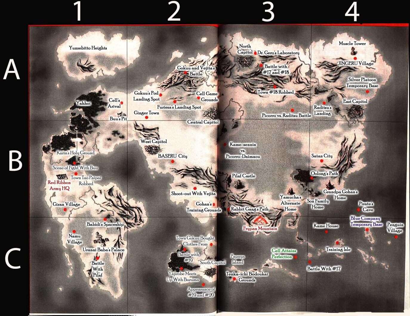 Bản đồ thế giới Dragon Ball