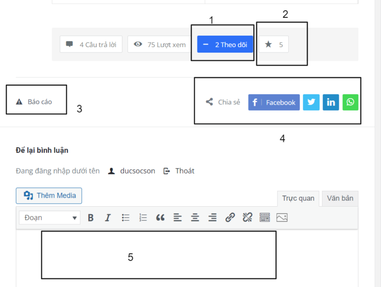 Hướng dẫn tương tác với 1 chủ đề